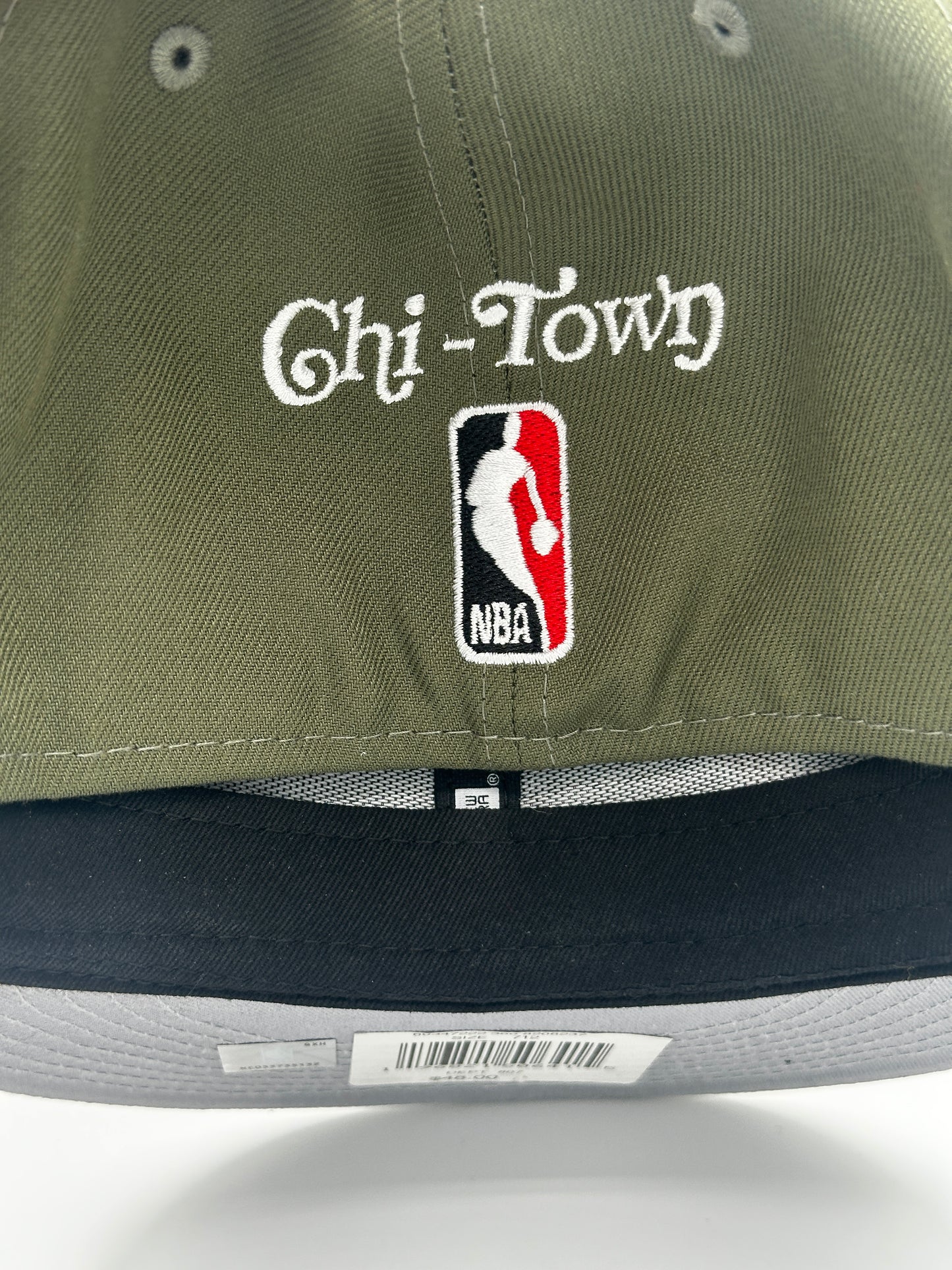 Chicago Bulls Fitted Hat Hunter Green 7-1/2