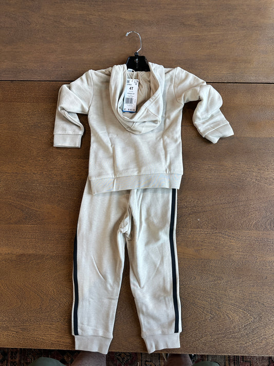 Kids Cream Hoodie Set