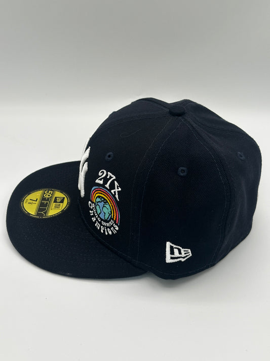 Yankees Fitted Hat Peace Navy Blue