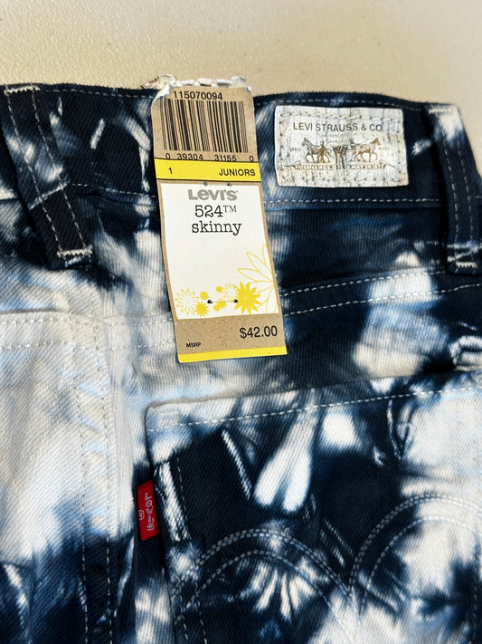 Levi's 524 Skinny Jeans Bleach Wash Jr. Size 7