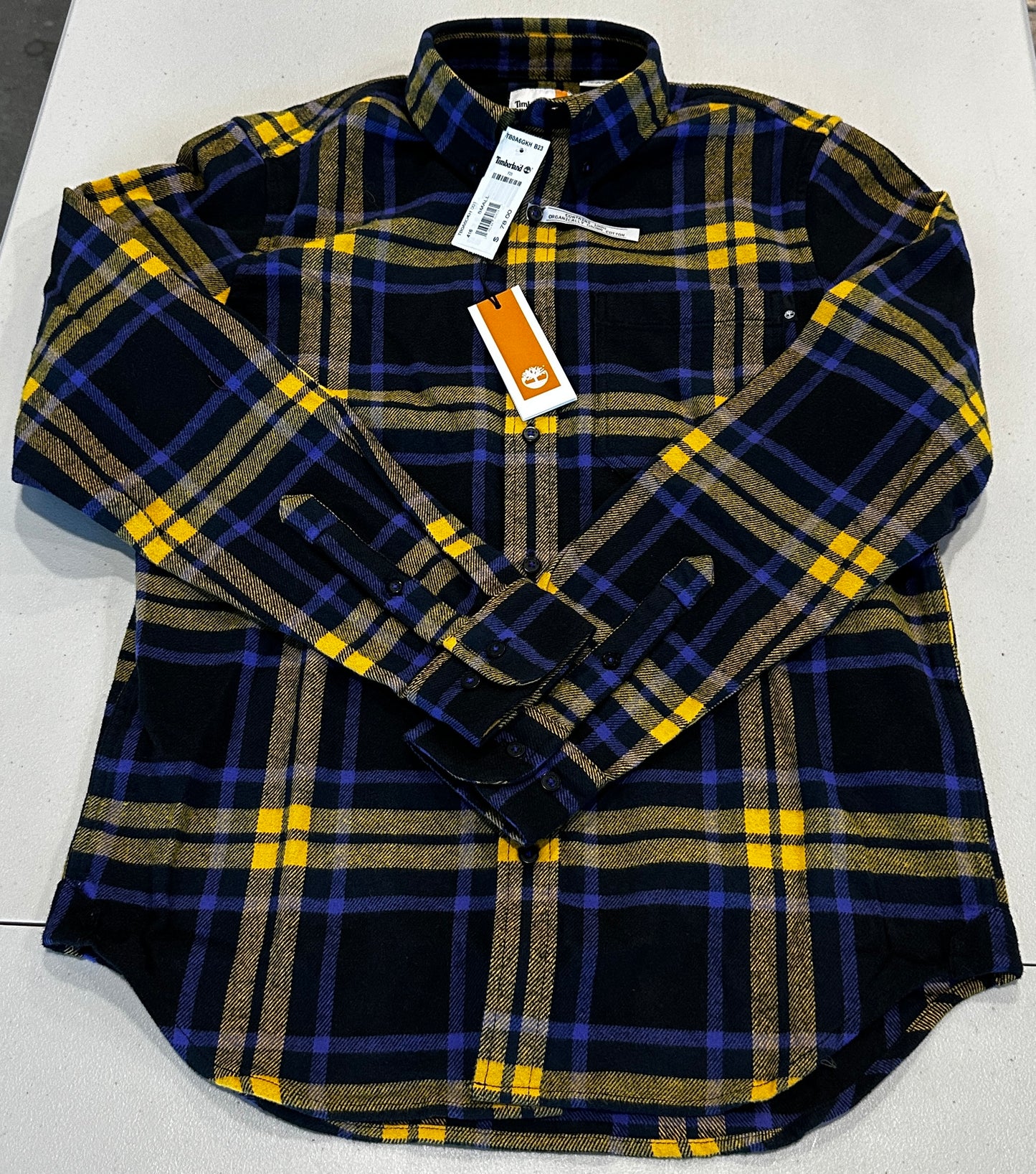 Timberland Flannel Blue and Gold