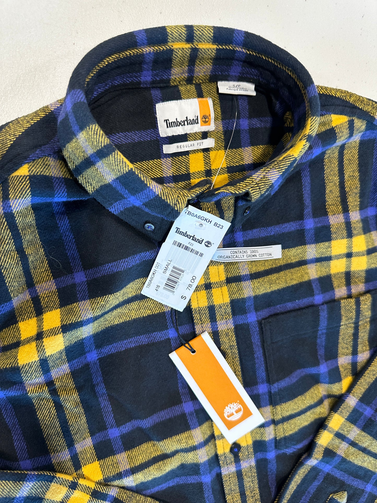 Timberland Flannel Blue and Gold