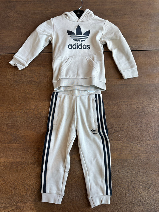 Kids Cream Hoodie Set