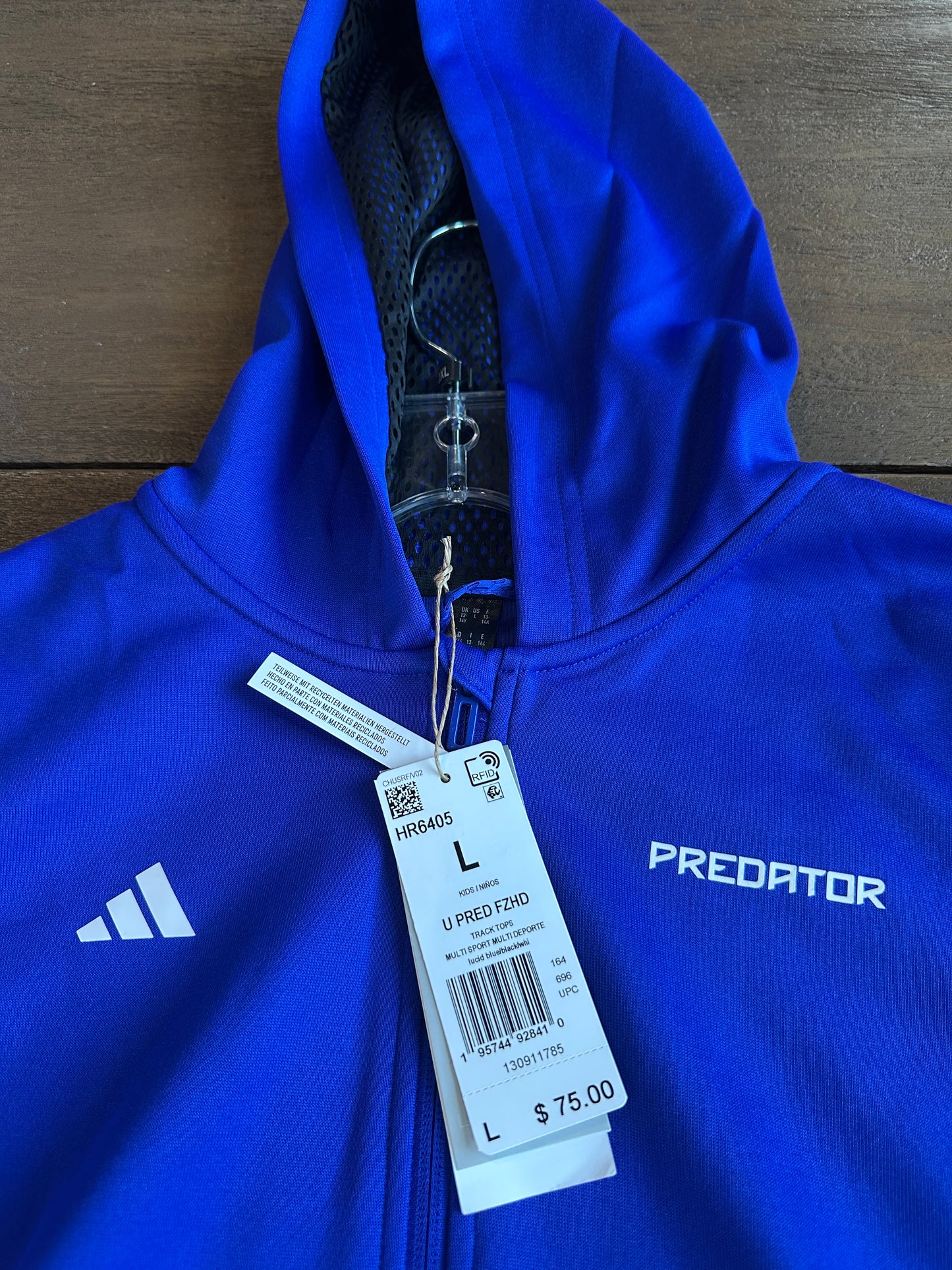 Adidas Predator Hoodie Blue Youth